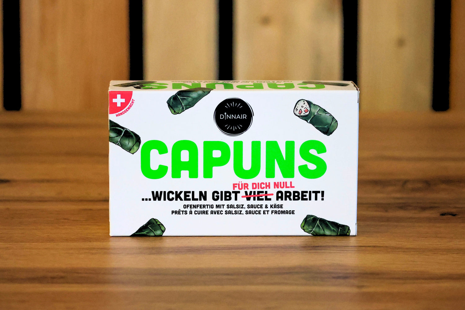 Capuns ofenfertig mit Sauce und Käse